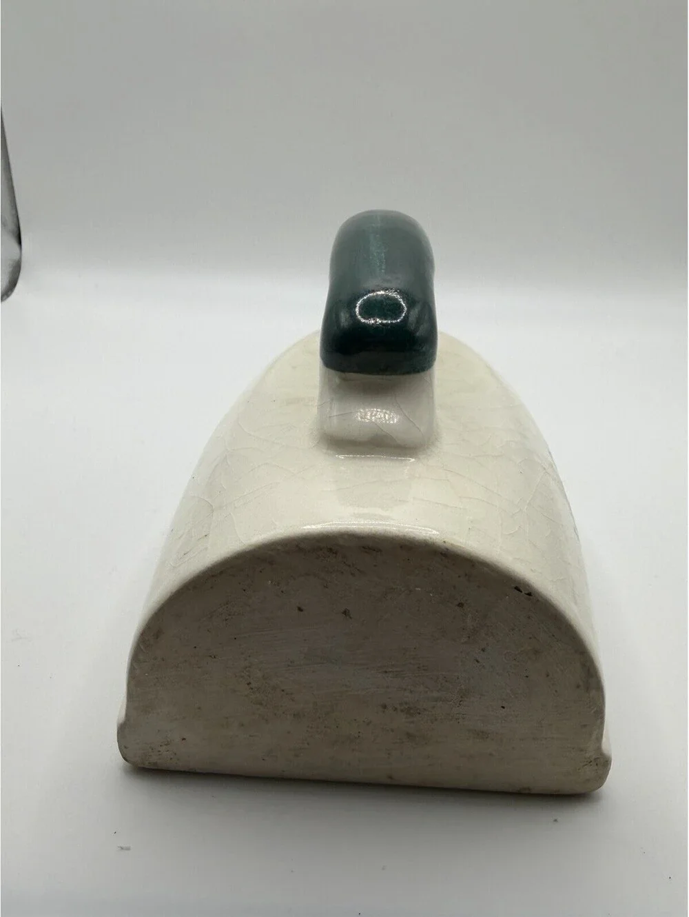 Vintage Ceramic Ironing Sprinkler Bottle Iron Shaped Bottle Flowers/Lady Rare